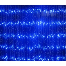 Гирлянда-штора светодиодная синяя - 3х3 м